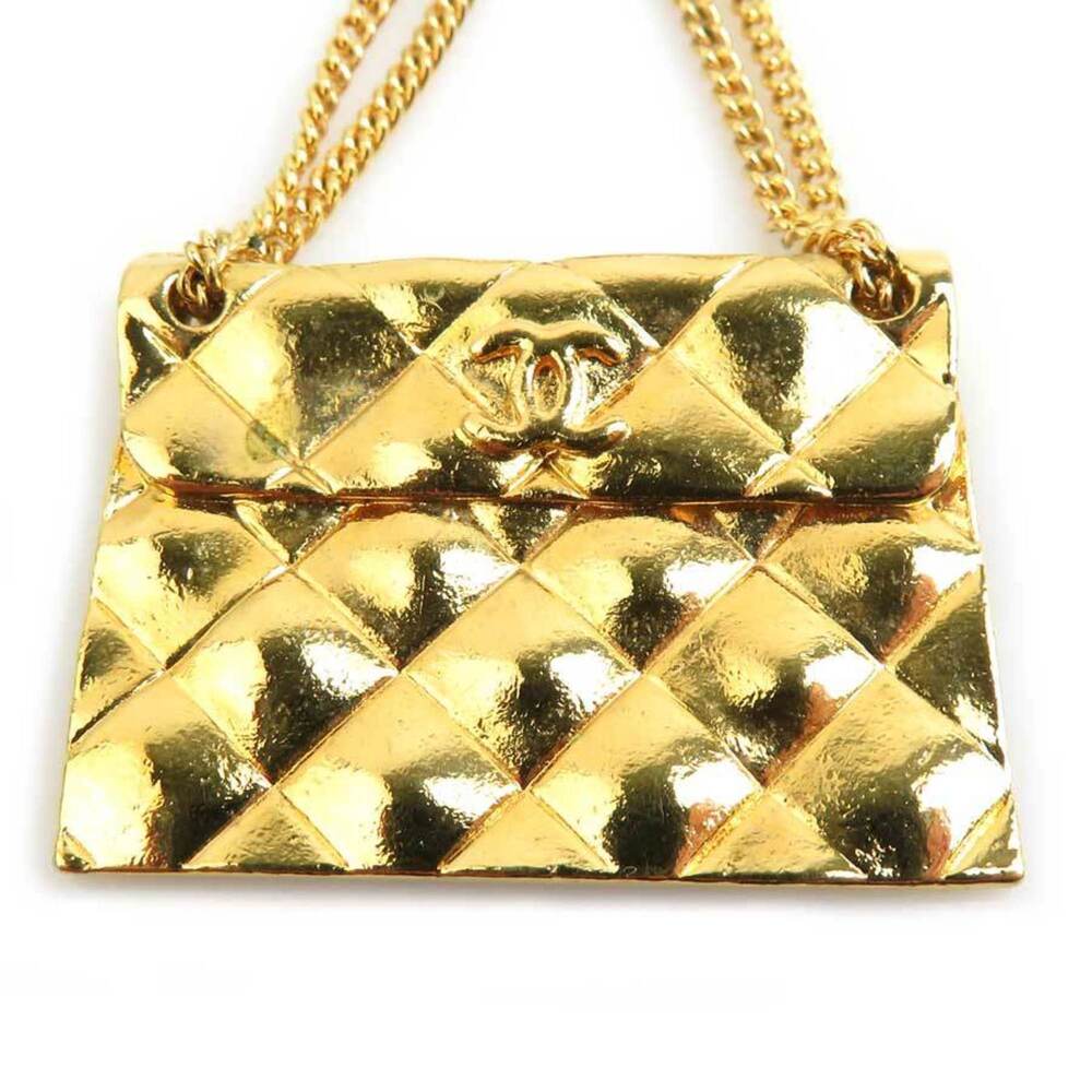 CHANEL Authentic Gold Logo Brooch - Picture 3 of 5